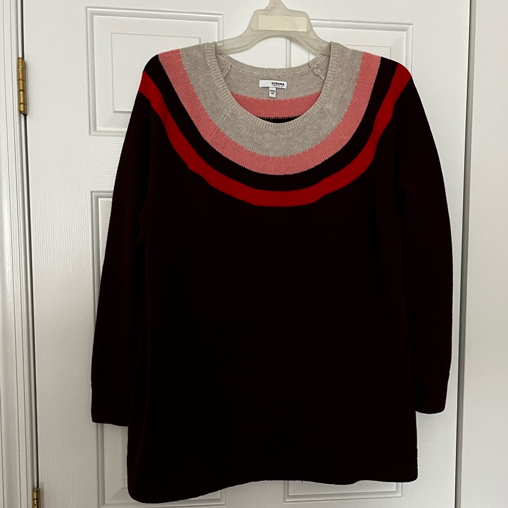 Sonoma, 4X Maroon Sweater